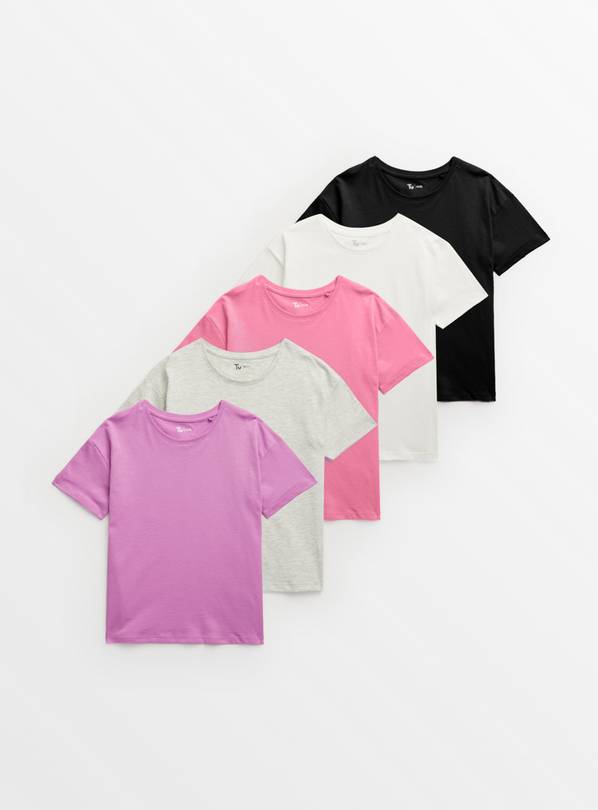 Plain & Bright Short Sleeve T-Shirts 5 Pack  10 years
